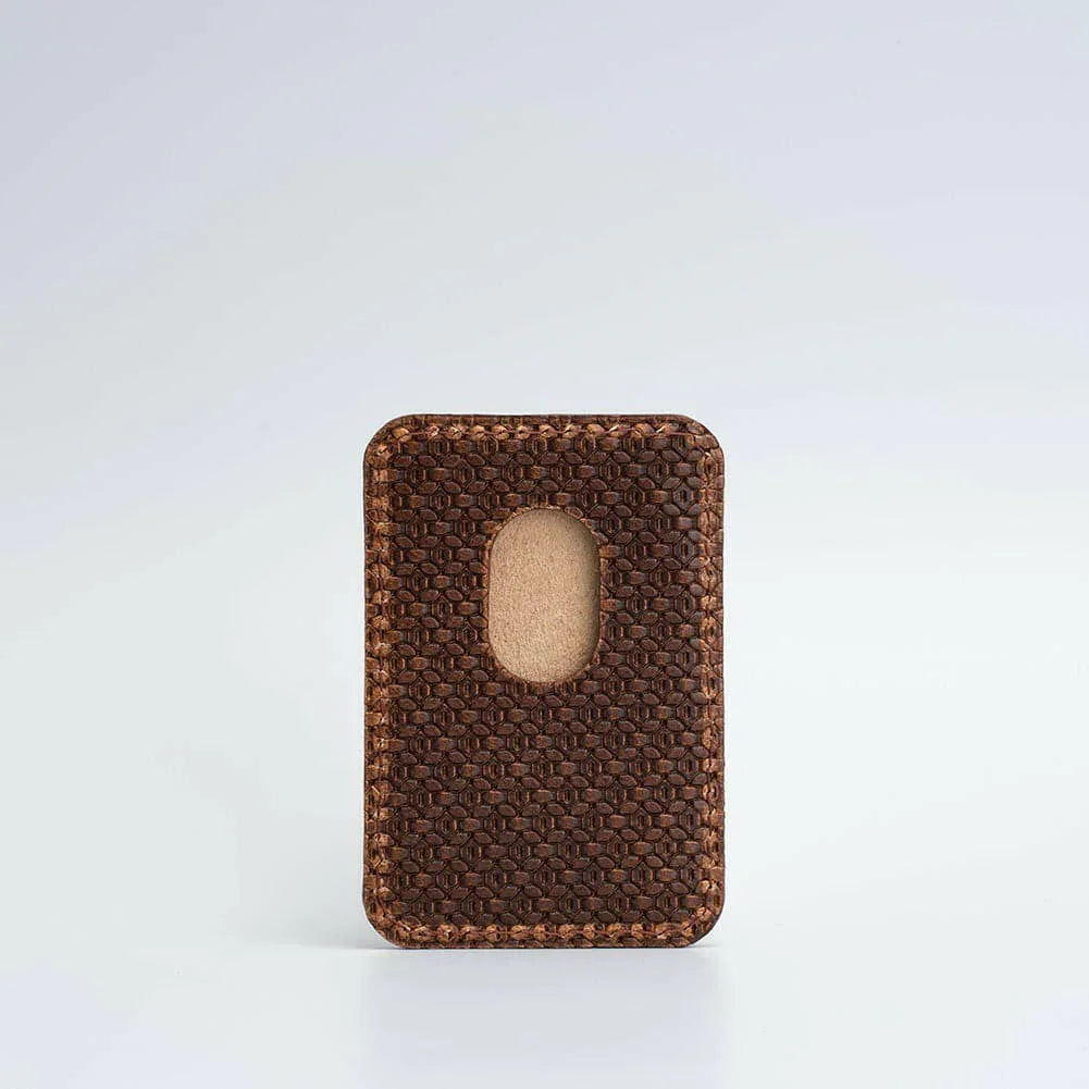 MagSafe Ledergeldbörse - Geometric Net - nature-leather.de