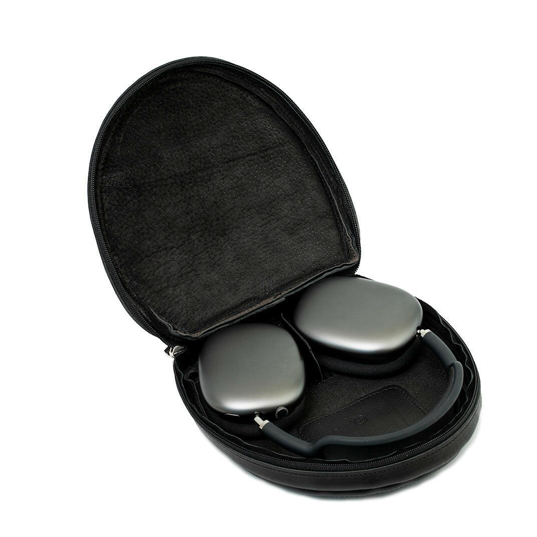 Ledercover für AirPods Max (Schwarz) - nature-leather.de