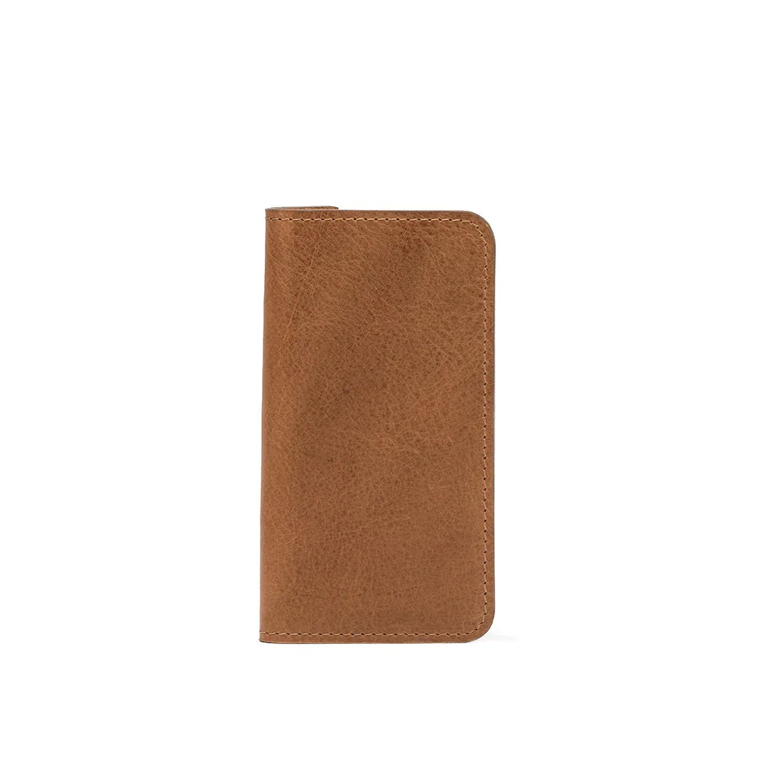 iPhone 16-Serie Leder-Folio-Hülle mit Geldbörse und MagSafe – The Minimalist 5.0 - nature-leather.de