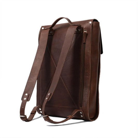 Leder-MacBook-Rucksack – The Minimalist (Mahagoni) - nature-leather.de