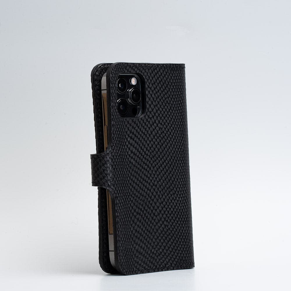 iPhone 12/13 Serie Vollnarbenleder-Folio-Hülle mit Geldfach und MagSafe - Classic 4.0 - nature-leather.de